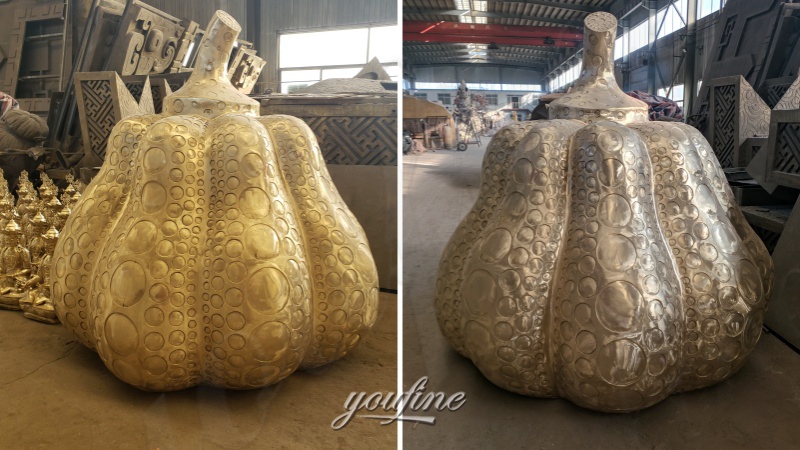 bronze pumpkin before patina