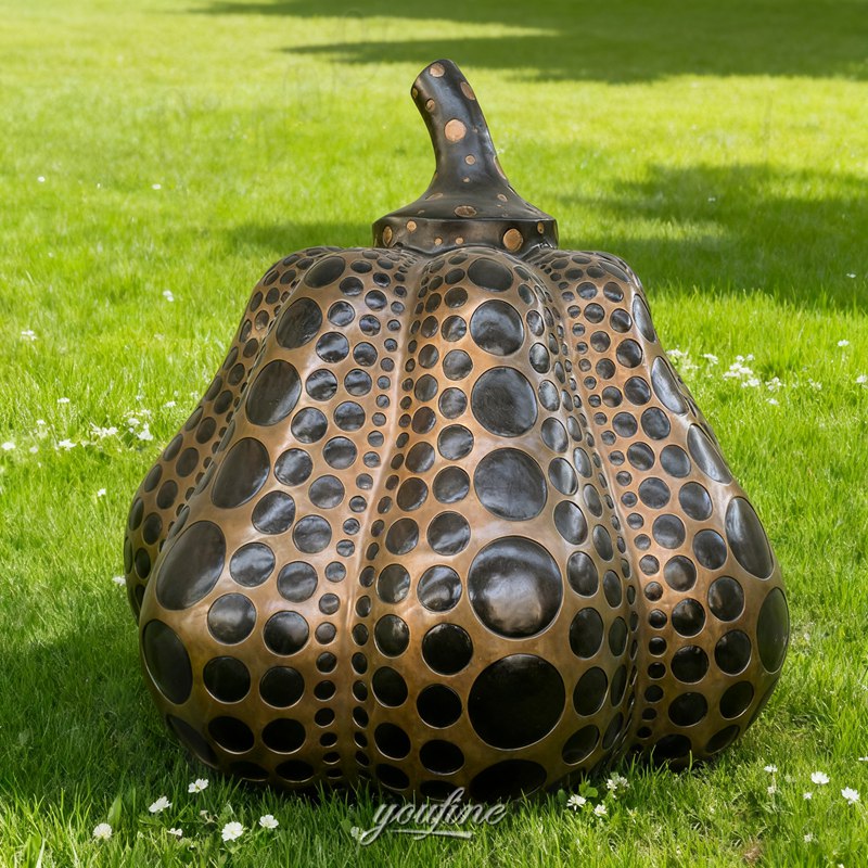 bronze pumpkin statue