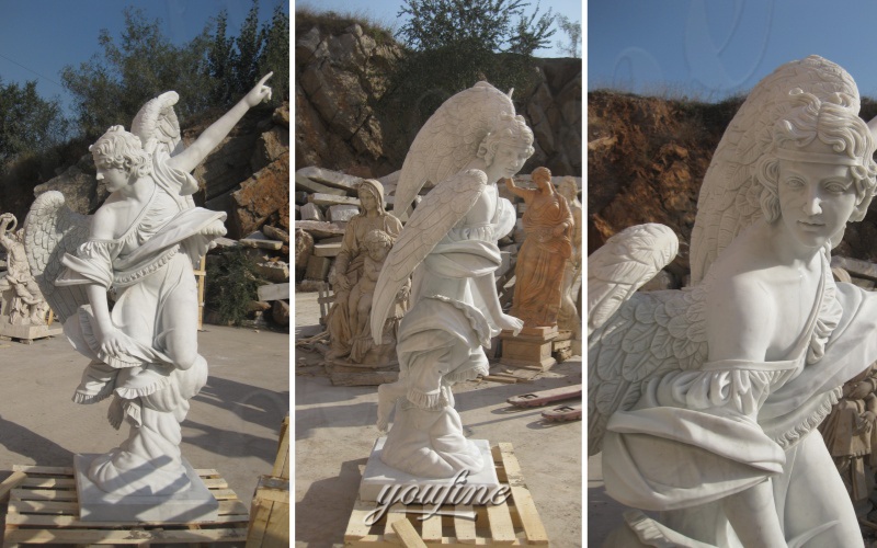 different angle of Angel of the Annunciation statue