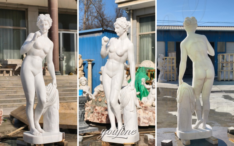 different angle of venus with apple statue