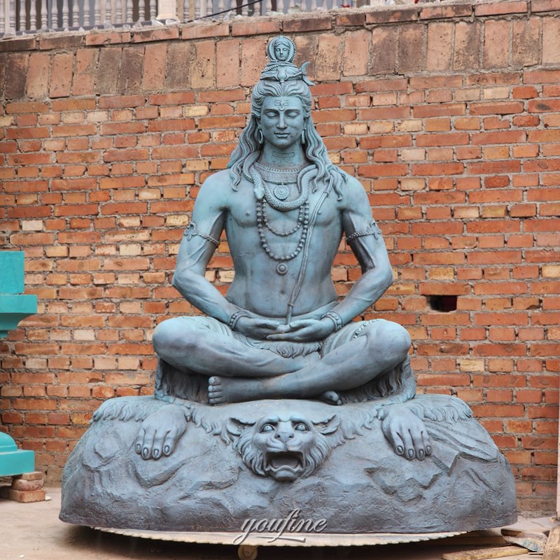 finished bronze shiva statue