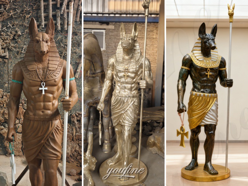 large anubis statue from clay model to finished