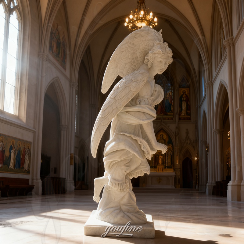marble Angel of the Annunciation sculpture