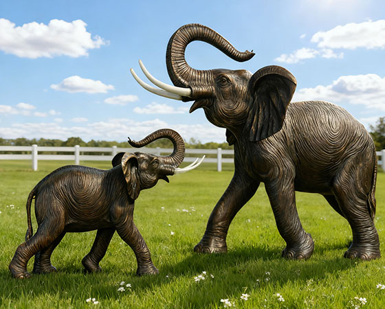 outdoor elephant garden statues