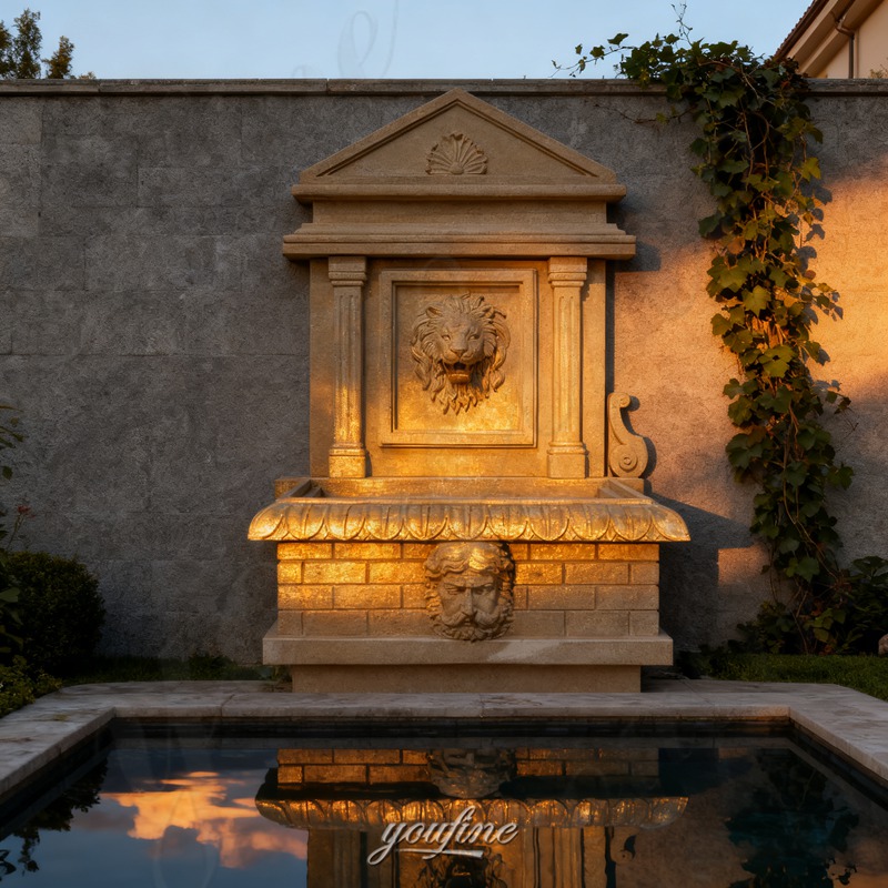 sandstone wall fountain
