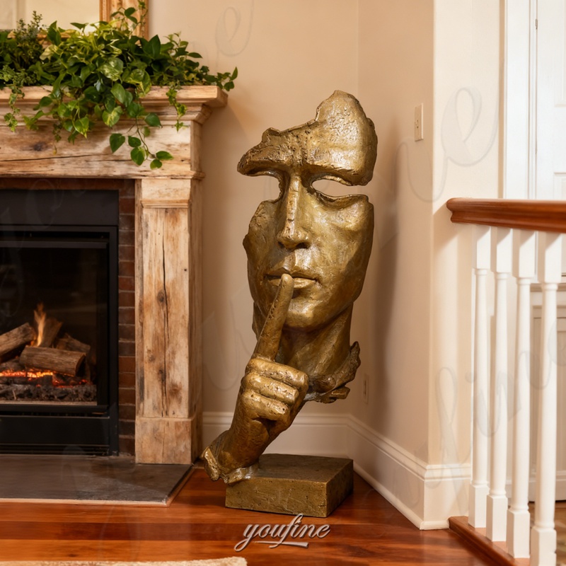 silence is golden statue