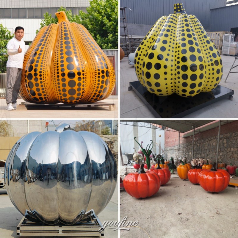 stainless steel and fiberglass pumpkin