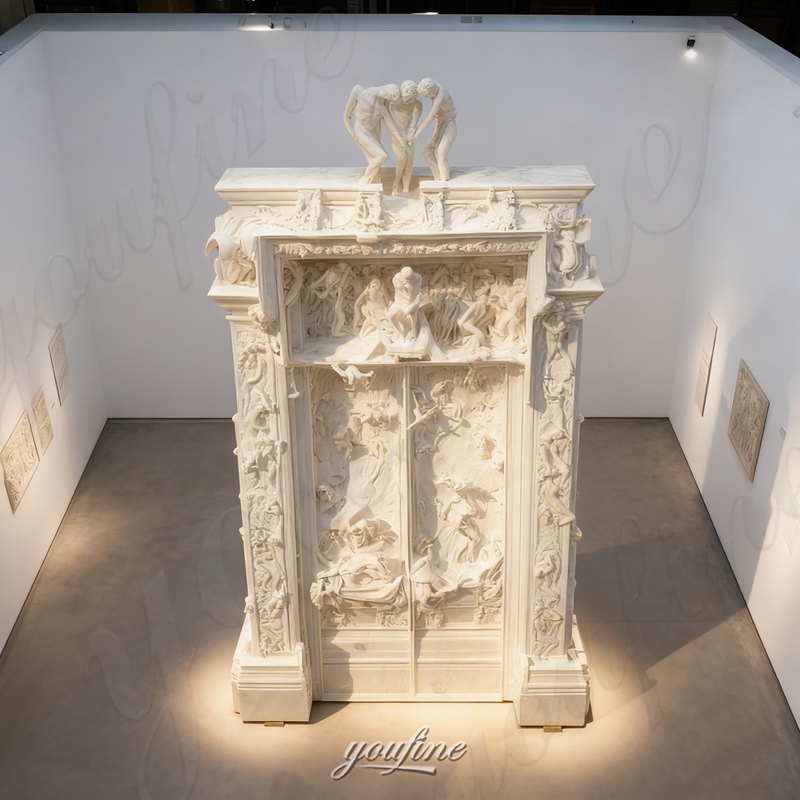 white marble the gates of hell rodin