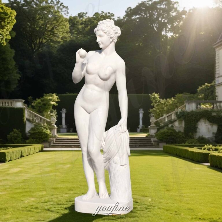 white venus with apple statue