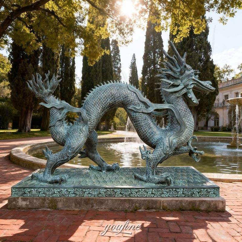 bronze bronze Chinese dragon statue