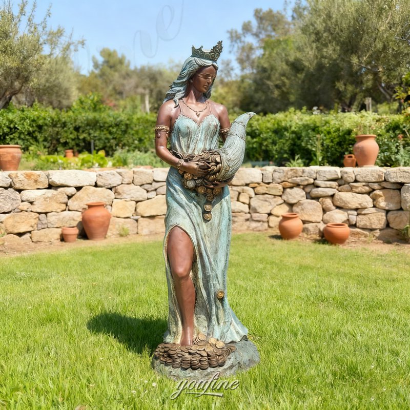 bronze Fortuna Goddess sculpture