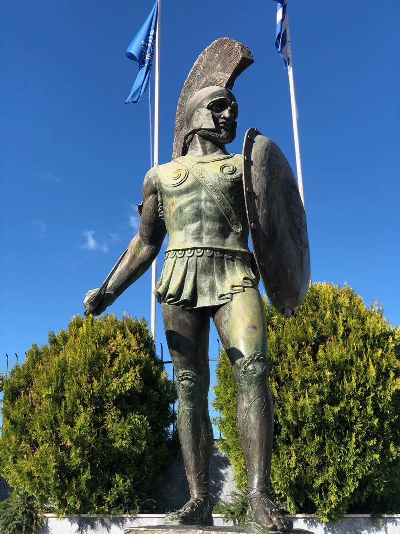 bronze Leonidas statue