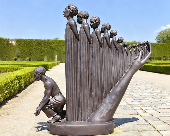 bronze Lift Every Voice and Sing sculpture