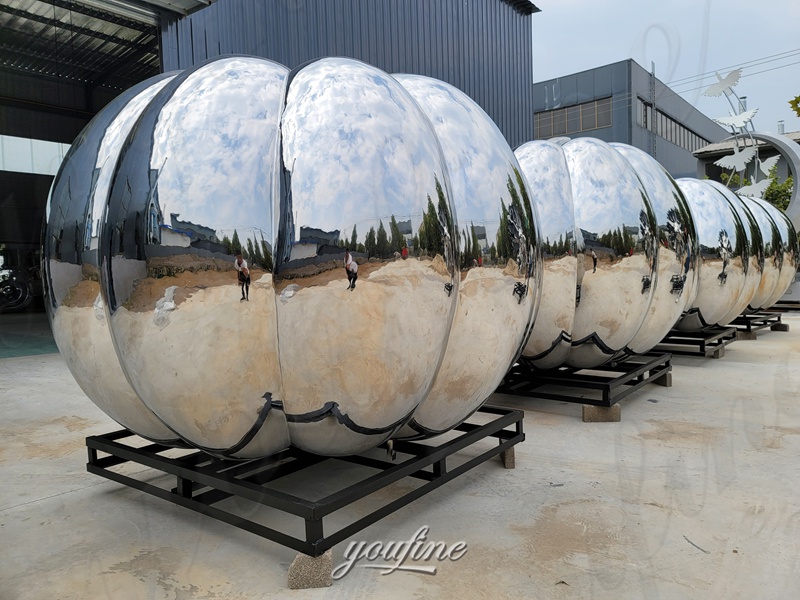 finished metal pumpkin sculpture in YouFine