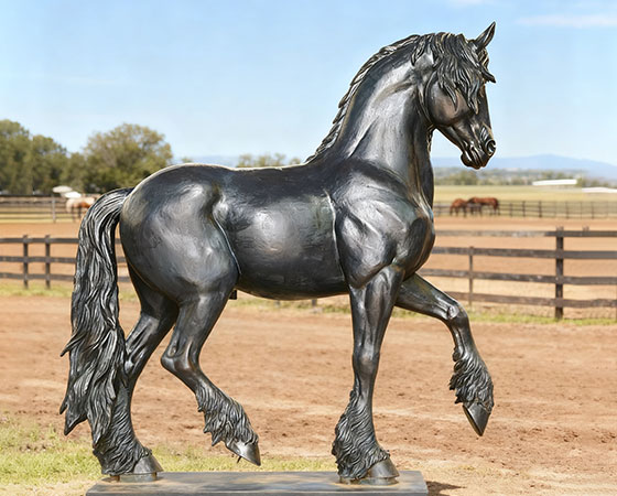 full size bronze thoroughbred statue