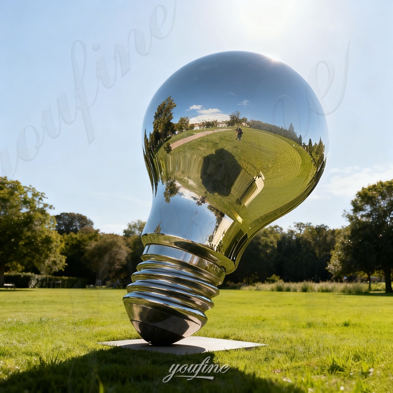 large light bulb sculpture