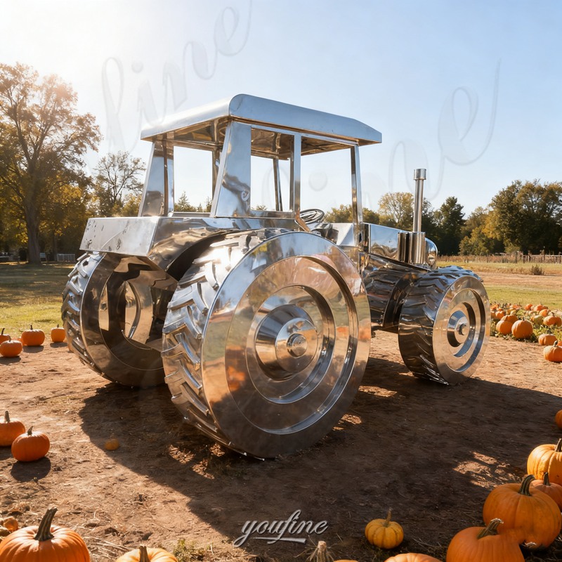 large tractor sculpture for farm
