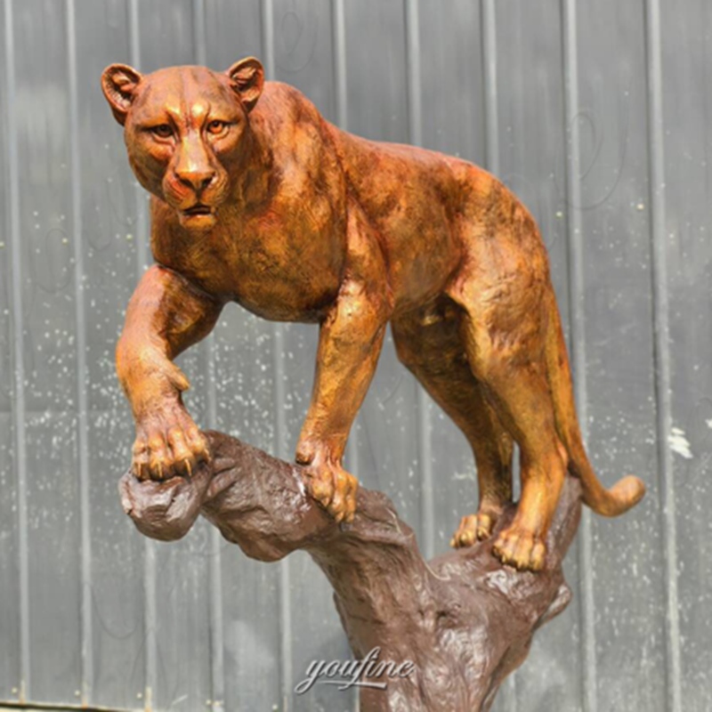 life size bronze puma sculpture