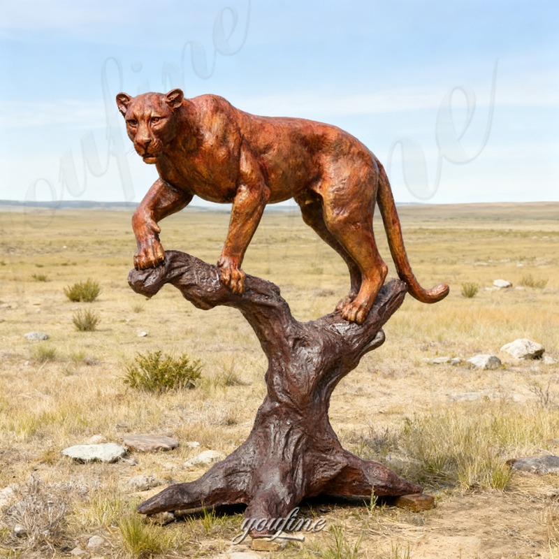 life size bronze puma statue