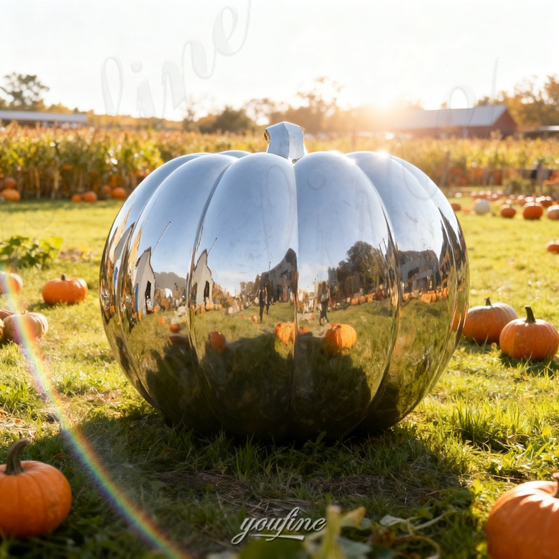metal pumpkin sculpture for farm