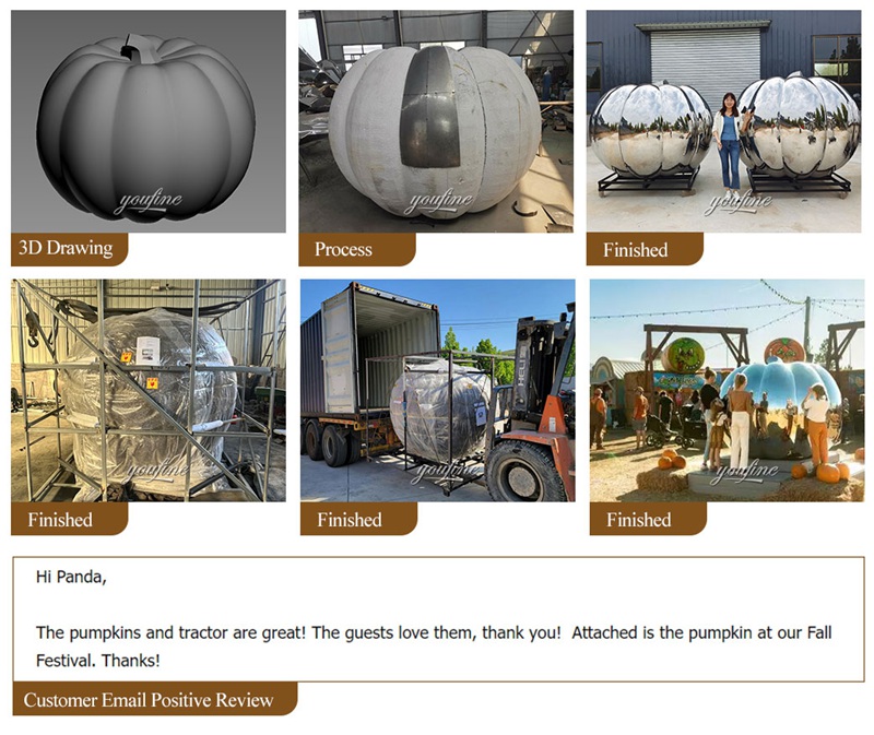 metal pumpkin sculpture from design to feedback