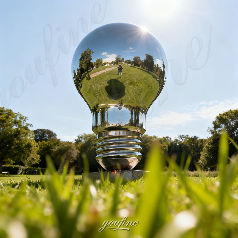 polished light bulb sculpture