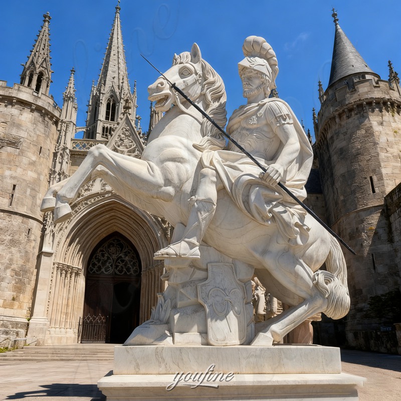 warrior on a horse statue