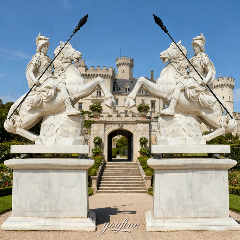 warrior on a horse statues