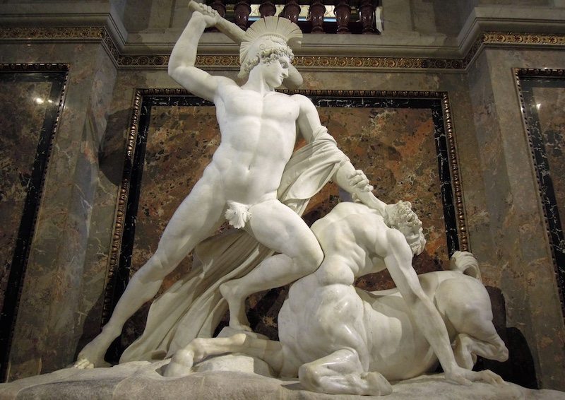 bronze Theseus statue