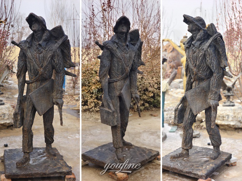 different angle of van gogh statue