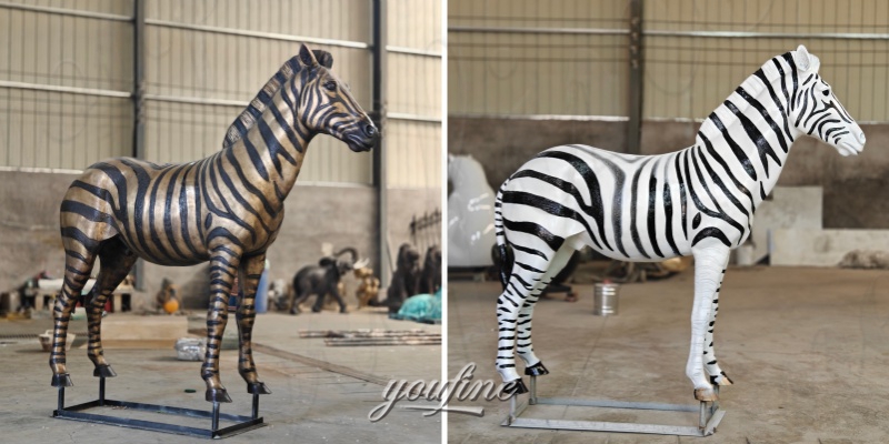 Different Color of Bronze Zebra Statue