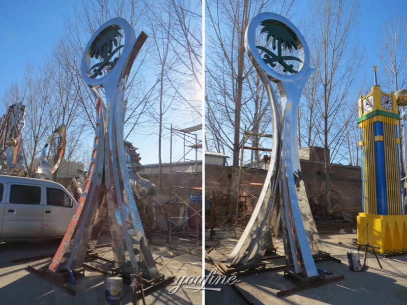 finished steel monuments