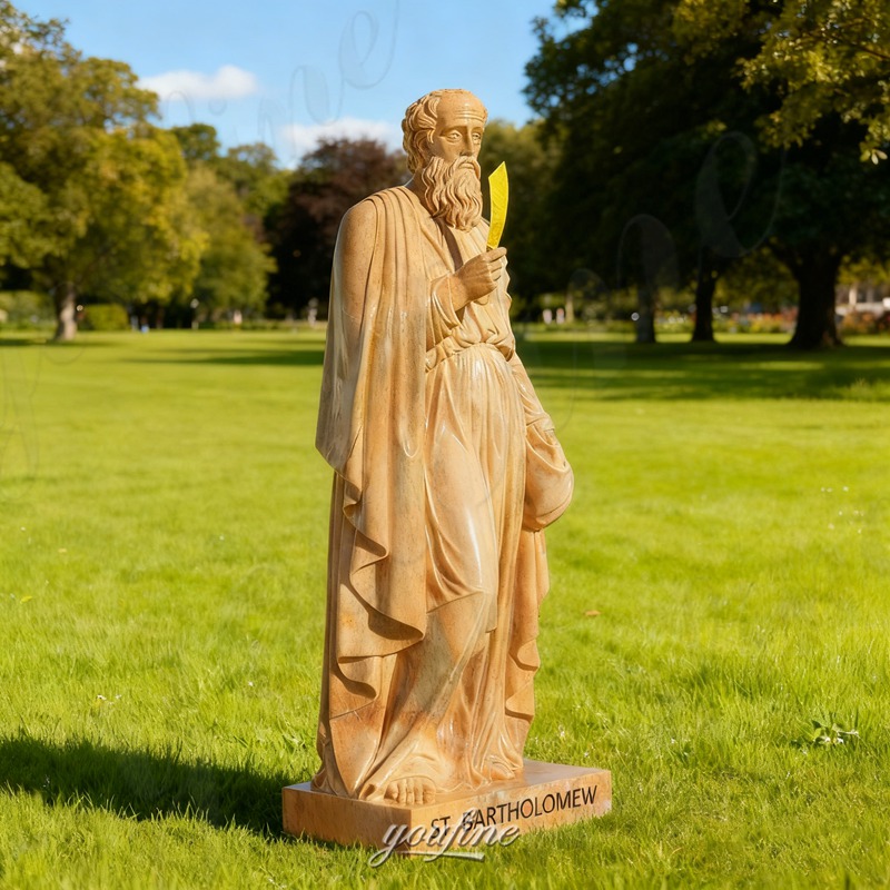 hand carved St Bartholomew statue