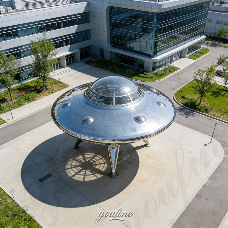 large UFO sculpture
