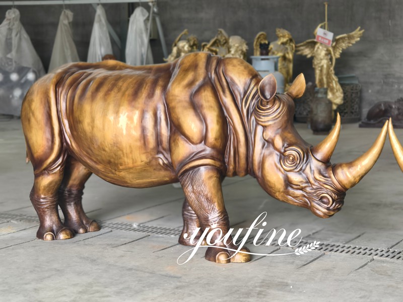 Life Size Rhino Statue