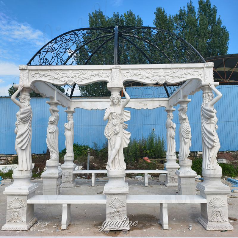 marble stone garden gazebo