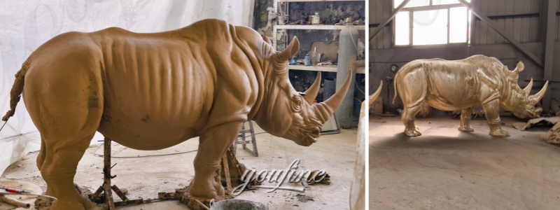 Rhino Clay Model and After Polishing