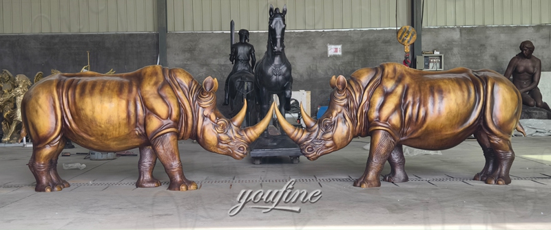rhino garden statues