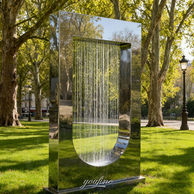 steel picture frame water fountain
