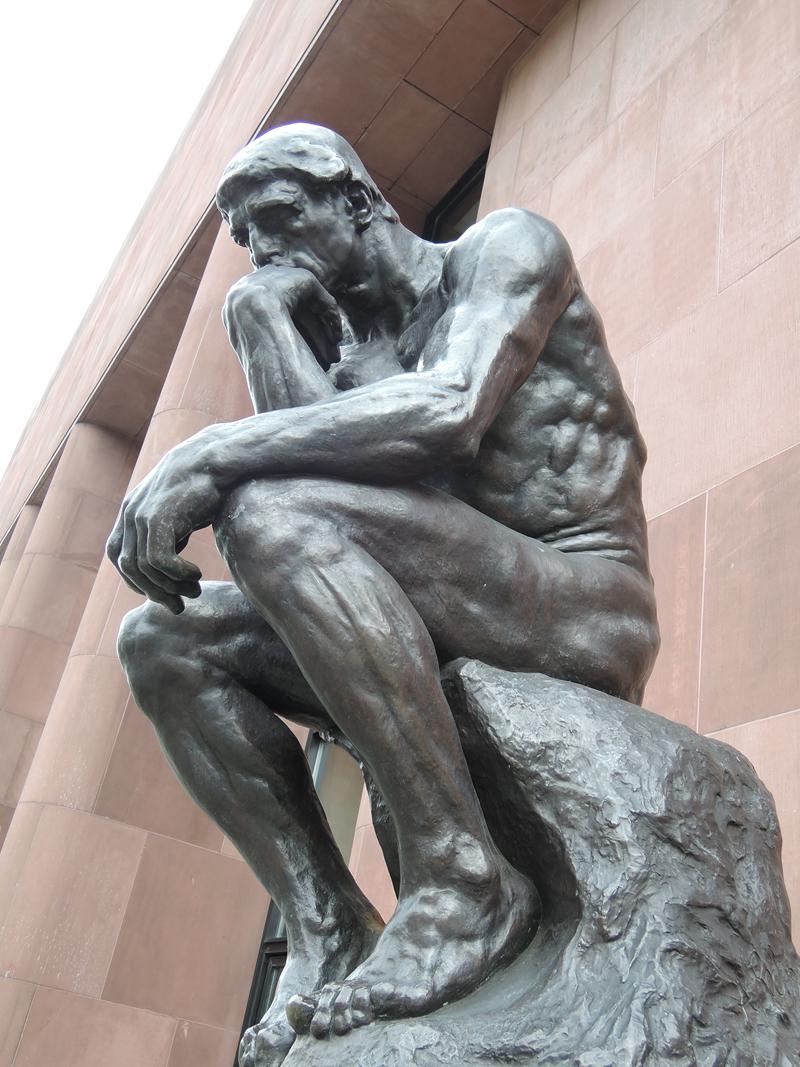 bronze the thinker statue