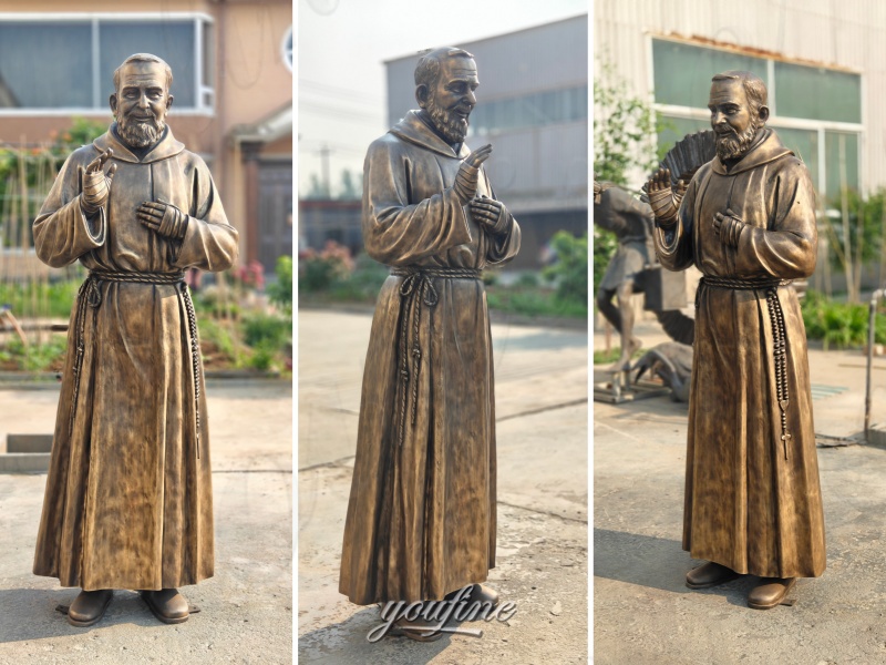 Different Angle of padre pio statue