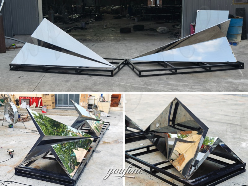 finished paper airplane sculpture