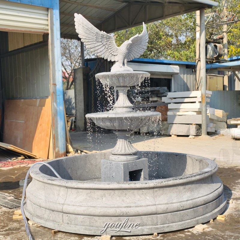 marble eagle water fountain