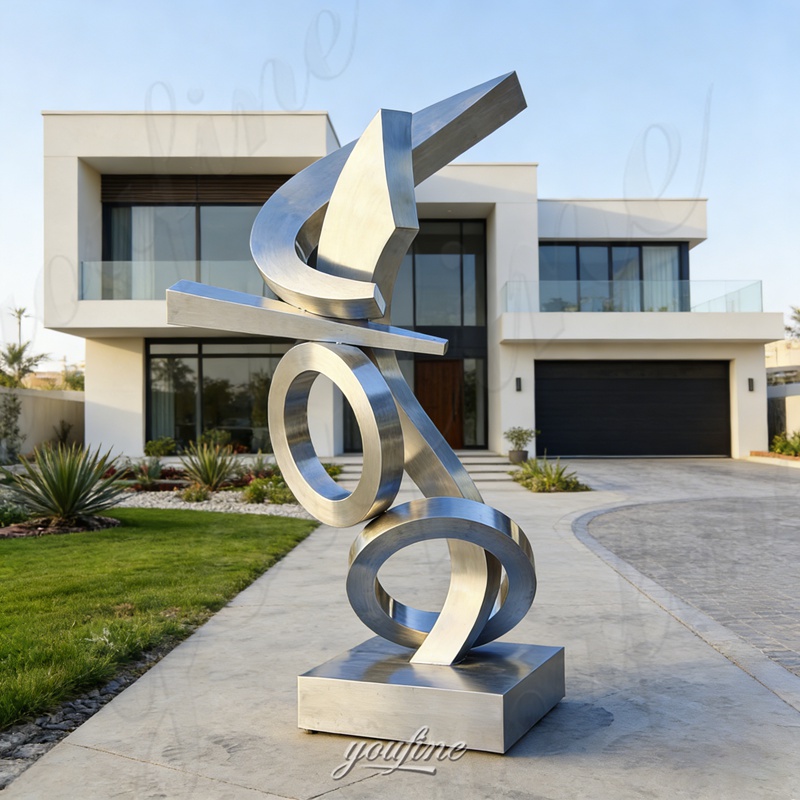 metal abstract sculpture home decor