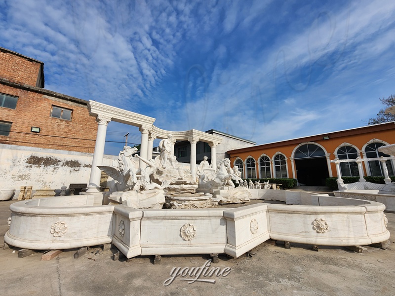 side view of di trevi fountain