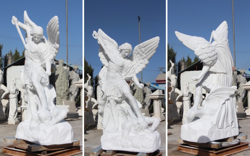 Finished Marble St.Michael Statue in YouFine Factory