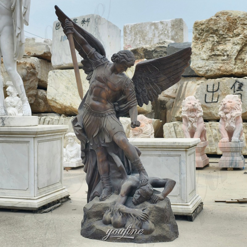 bronze statue of st Michael the Archangel