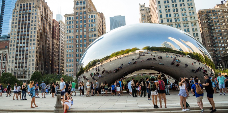 metal Cloud Gate Chicago Bean Sculpture