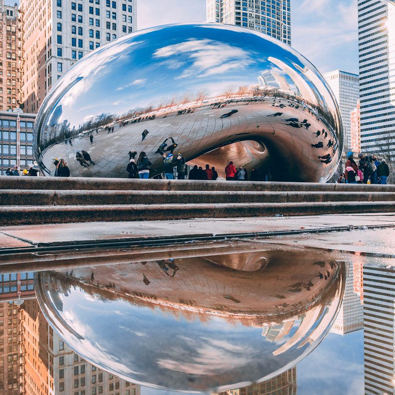 metal Cloud Gate Sculpture