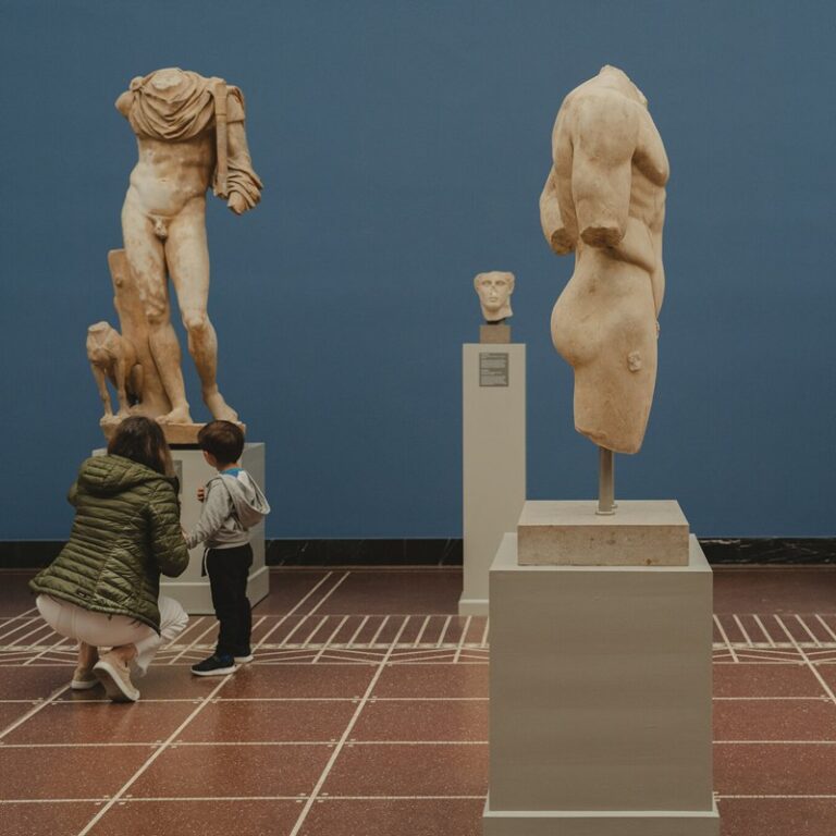 Greek statues with arms